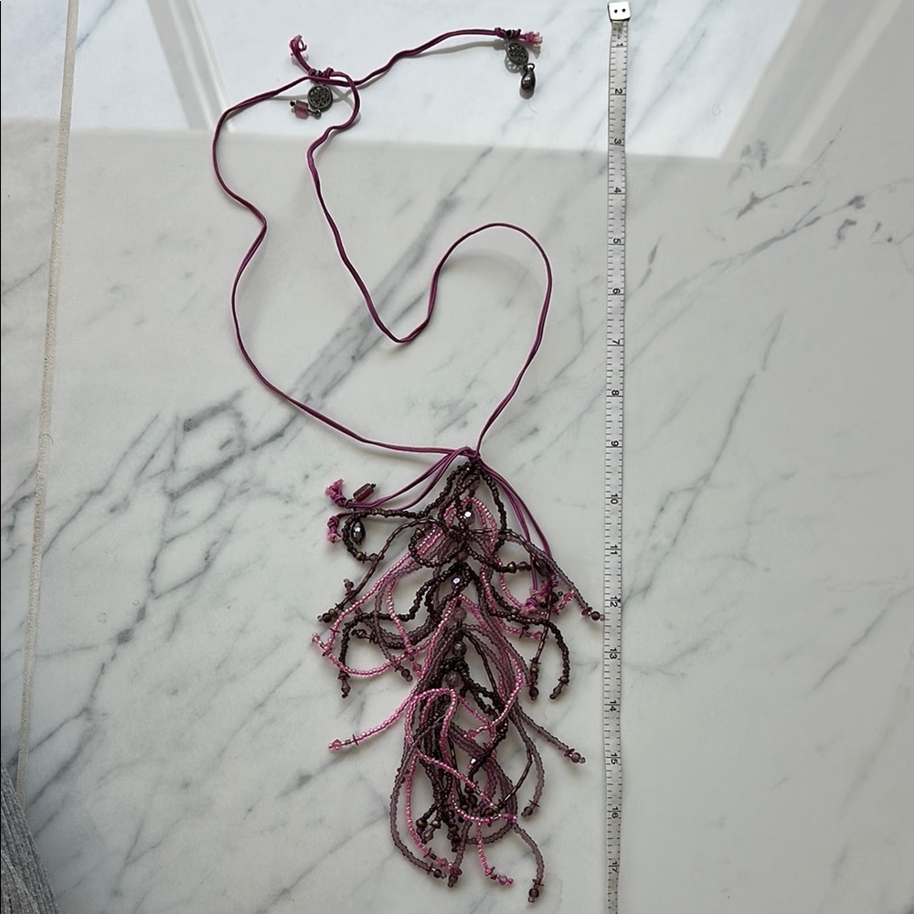 Elegant Pink Beaded Necklace